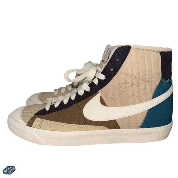 Nike Mens Quilted Sail Brown Kelp BLAZER MID 77 Lx PREMIUM “Toasty” Sneaker/Shoe - Picture 9 of 16